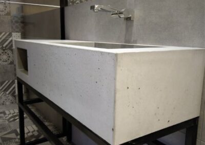 concrete washbasin light concrete