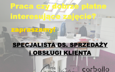 Praca dla: SPECJALISTA DS. SPRZEDAŻY I OBSŁUGI KLIENTA